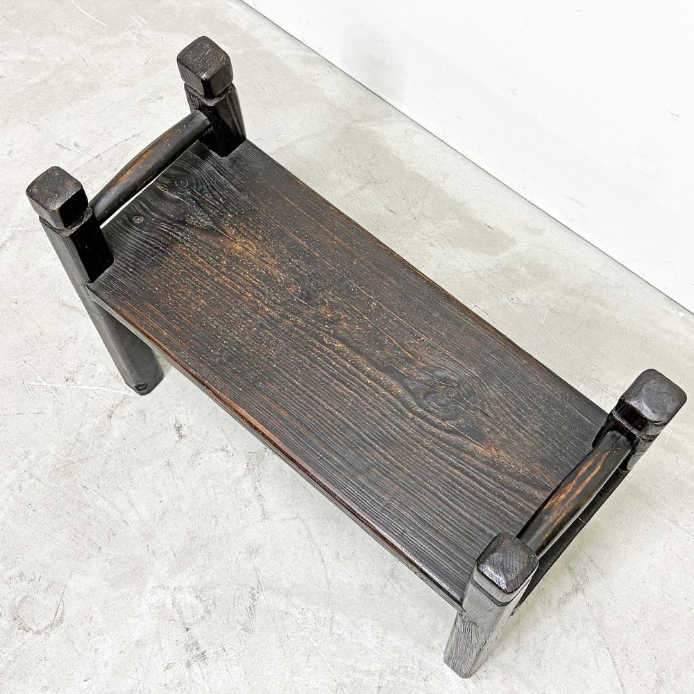 イーストウィンド EAST WIND ミニシェルフ プランター台 花台 木製 アジアン家具 ダークブラウン ●