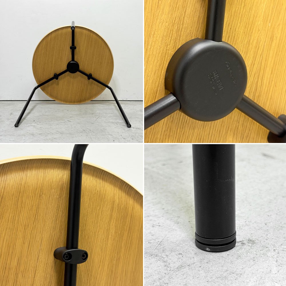 エンゲルブレヒト Engelbrechts ケヴィ KEVI 2010 ダイニングテーブル オーク材 プライウッド カフェテーブル 70cm 3本脚 ヨルゲン・ラスムッセン デンマーク 未使用品 B ●