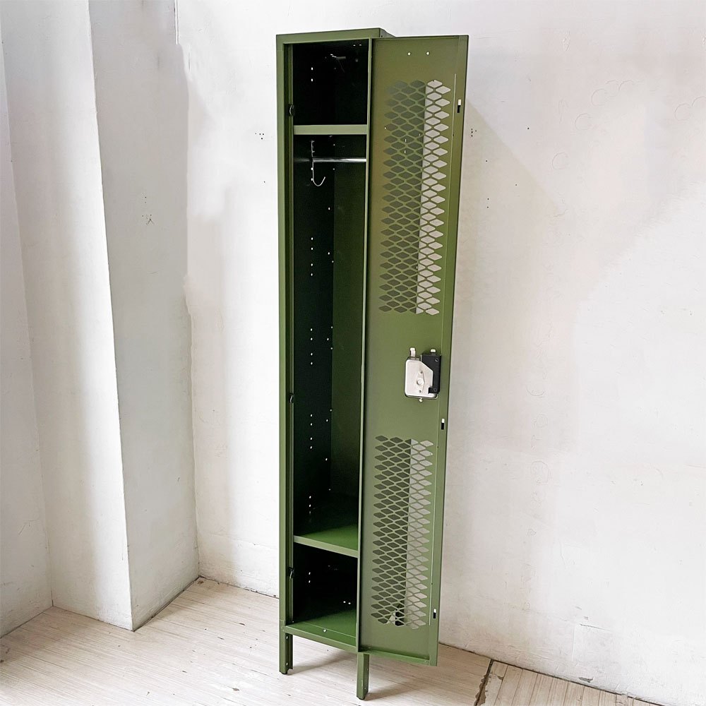 WHOLE EQUIPMENT CATALOG ジェネラルスチールロッカー シングル カーキ スチールキャビネット インダストリアル 店舗什器 廃盤 ★