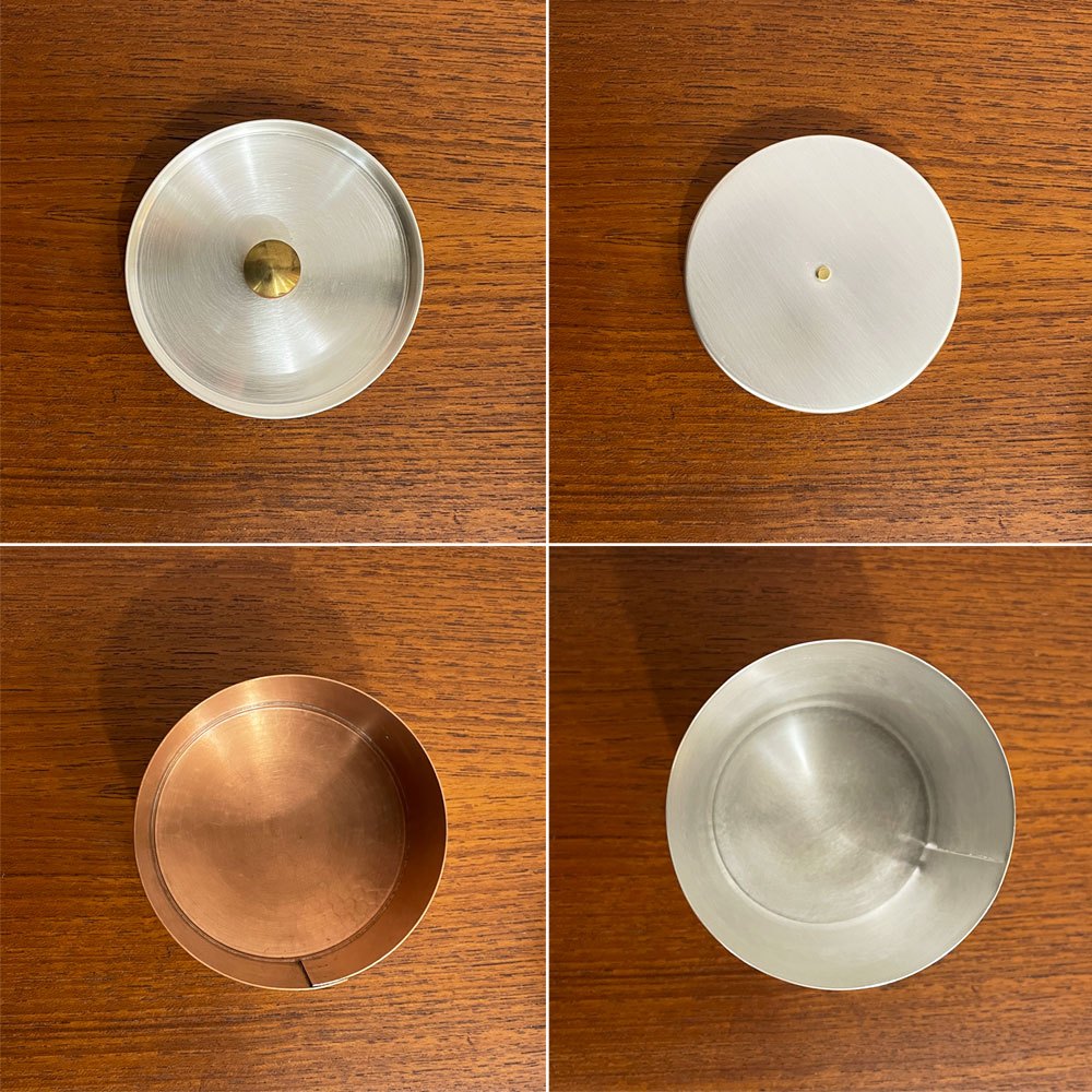 玉川堂 GYOKUSENNDO 茶筒 打出肌 銀色 茶さじ付 鎚起銅器 燕三条 伝統工芸 ◎