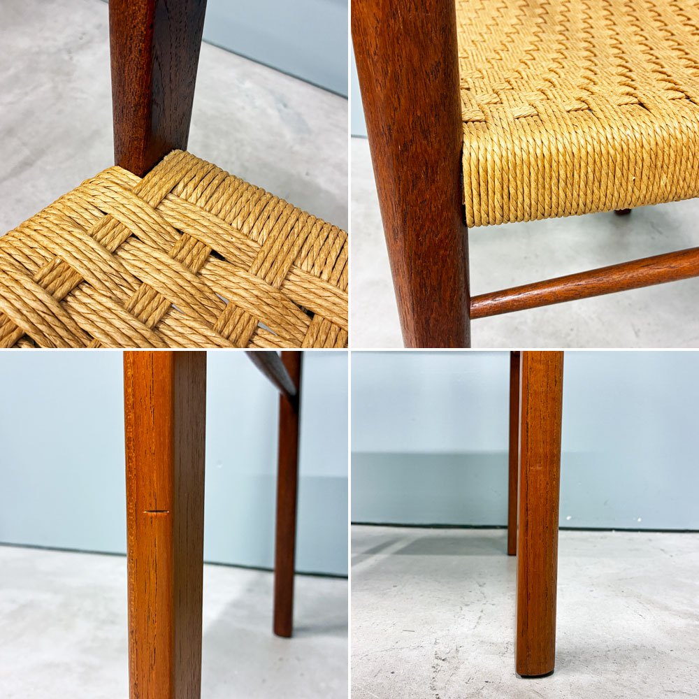 デンマークビンテージ Danish Vintage チーク材ｘペーパーコード ダイニングチェア 北欧家具 ◎