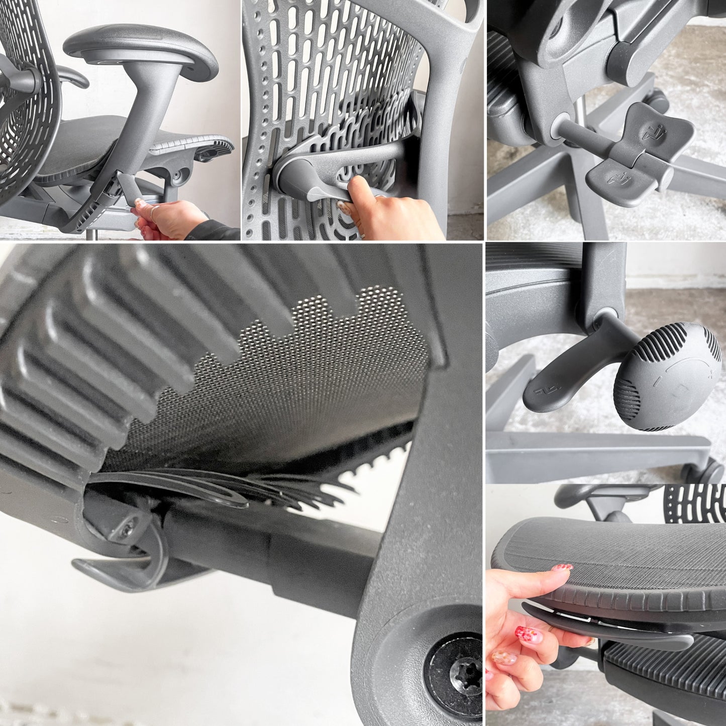 ハーマンミラー Herman Miller ミラ2チェア Mirra2 オフィスチェア デスクチェア ブラック×グラファイトカラー メッシュシート studio7.5 ■