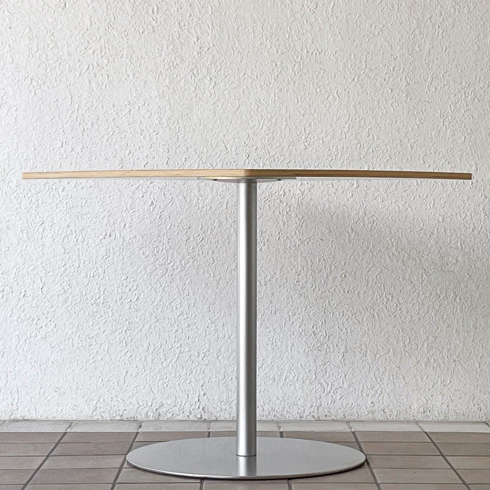 ラパルマ Lapalma ロンド RONDO スクエア カフェテーブル ロマーノ・マルカート ダイニングテーブル ホワイト W80cm 廃番 ◇