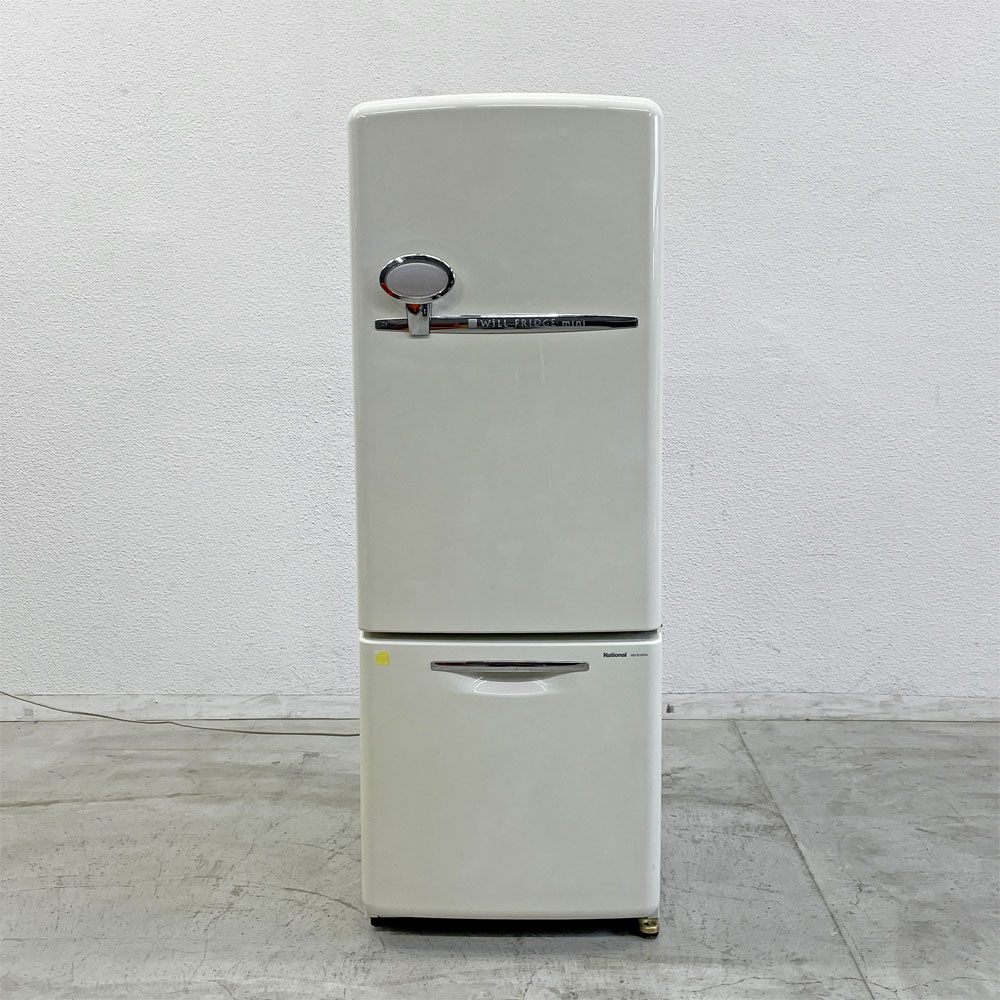 ナショナル National ウィル WILL FRIDGE mini 冷凍冷蔵庫 ホワイト レトロポップ 廃番 162L 2002年製 オリジナル ノスタルジックデザイン 〓