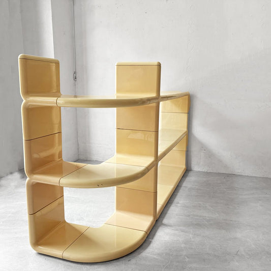 ディレクショナル ファニチャー Directional Furniture ウンボ UMBO シェルフユニット 18パーツ ホワイト サイドボード 本棚 スペースエイジ ミッドセンチュリー USビンテージ 希少 ★