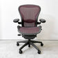 ハーマンミラー Herman Miller アーロンチェア Bサイズ ランバーサポート フル装備 グラファイトベース パープル系 ビル・スタンフ ＆ ドン・チャドウィック ●