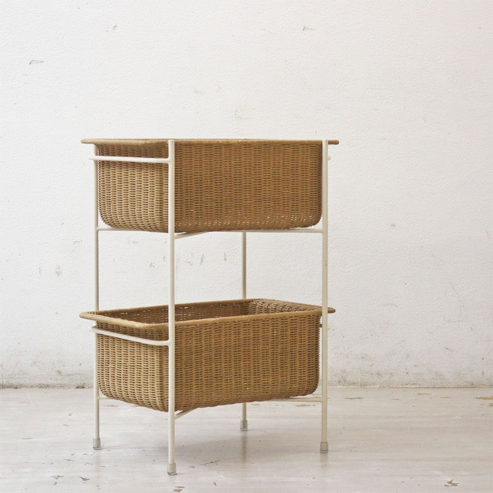 イデー IDEE ワラビー WALLABY バスケットスタンド BASKET STAND ラタン スチール ホワイト ●