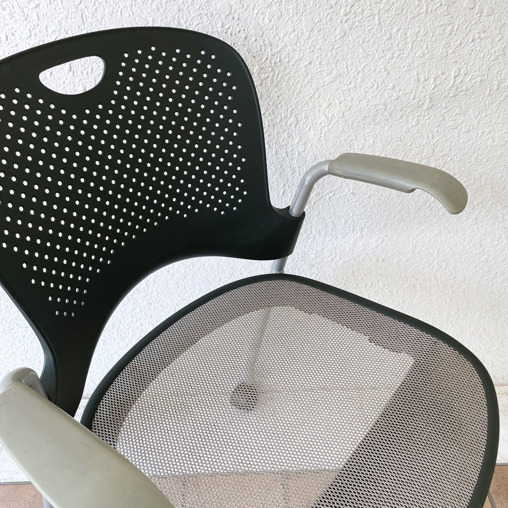 ハーマンミラー Herman Miller ケイパーチェア Caper Chair アームチェア キャスター付き スタッキングチェア ジェフ・ウェバー 現状品 A ◇