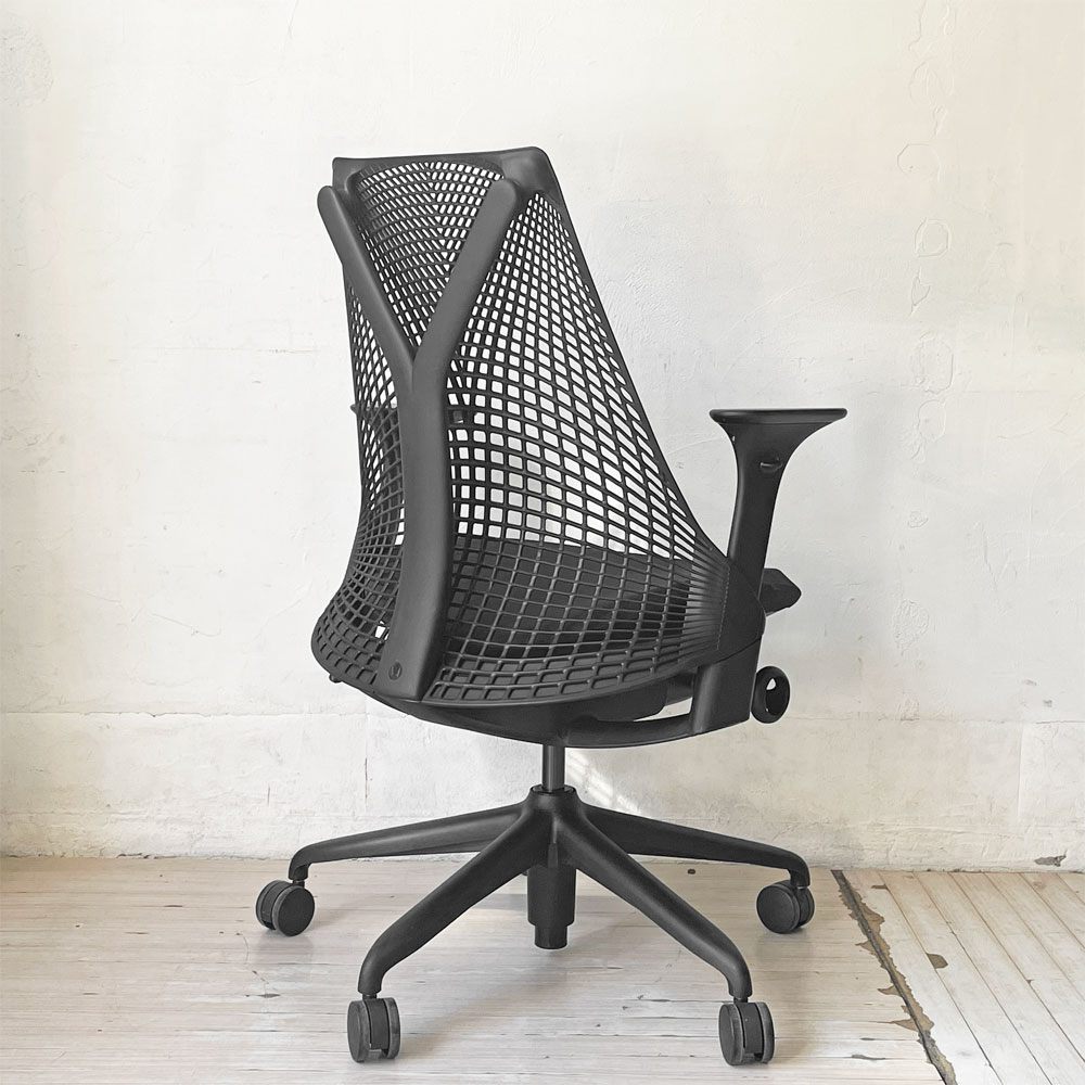 ハーマンミラー Herman Miller セイルチェア SAYL CHAIR デスクチェア オフィスチェア ミドルバック ブラック イヴ・ベアール ★
