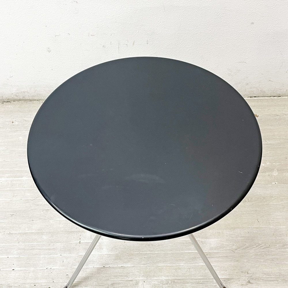 2B ラウンドテーブル サイドテーブル カフェテーブル スチール製 W60cm デンマーク ビンテージ ミッドセンチュリー モダンデザイン ●