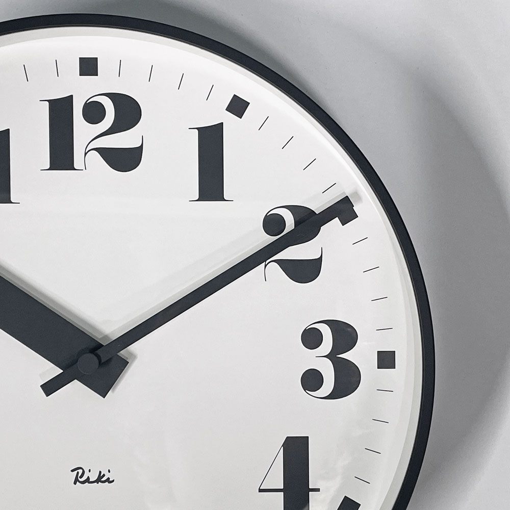 レムノス Lemnos リキ パブリック クロック RIKI PUBLIC CLOCK WR17-06 25.6cm 掛け時計 ウォールクロック クォーツ アルミ ガラス 渡辺力 日本製 ◎