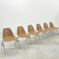 ハーマンミラー Herman Miller ビンテージ サイドシェルチェア 台車付6脚セット サード 3rd FRP PVCレザー スタッキングベース イームズ 〓