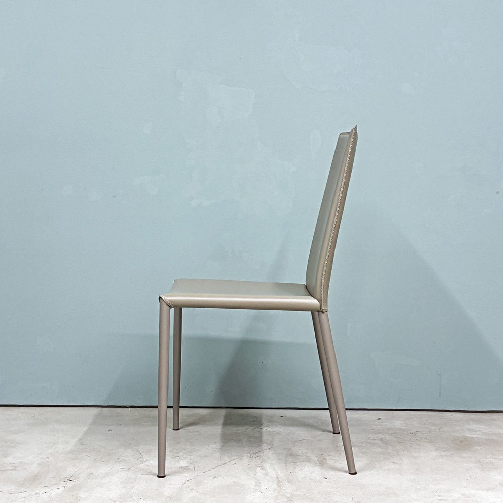 カリガリス Calligaris ボヘム BOHEME ダイニングチェア トープ 再生レザー ミニマル モダン イタリア  B ◎