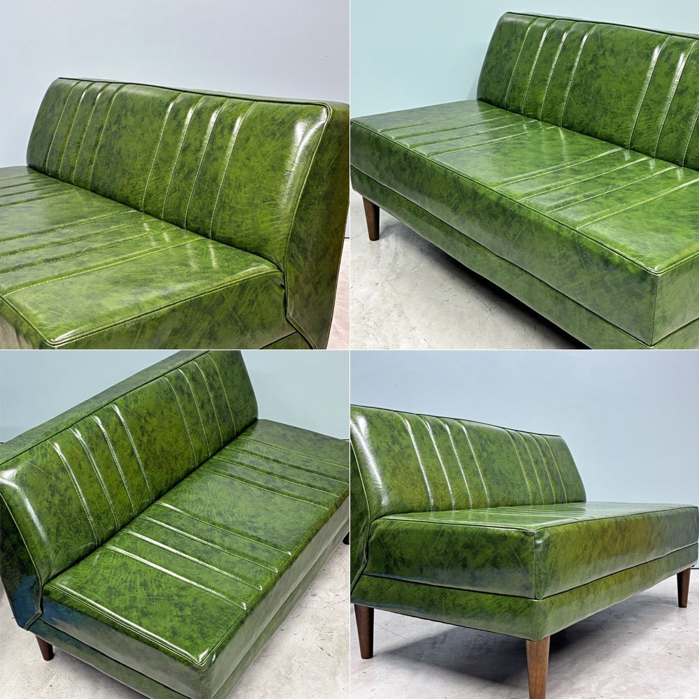 ニコアンド niko and... クラシック ダイナー CLASSIC DINER ベンチ ソファ BENCH SOFA グリーン PVCレザー LDスタイル ◎
