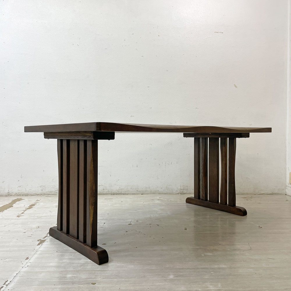 大川家具 鎌倉 ダイニングテーブル  オーク材 シンプルデザイン W160cm ●