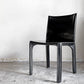 カッシーナ Cassina キャブチェア 412 CAB CHAIR アームレス 本革 ブラック マリオ・ベリーニ MoMA イタリアンモダン ■