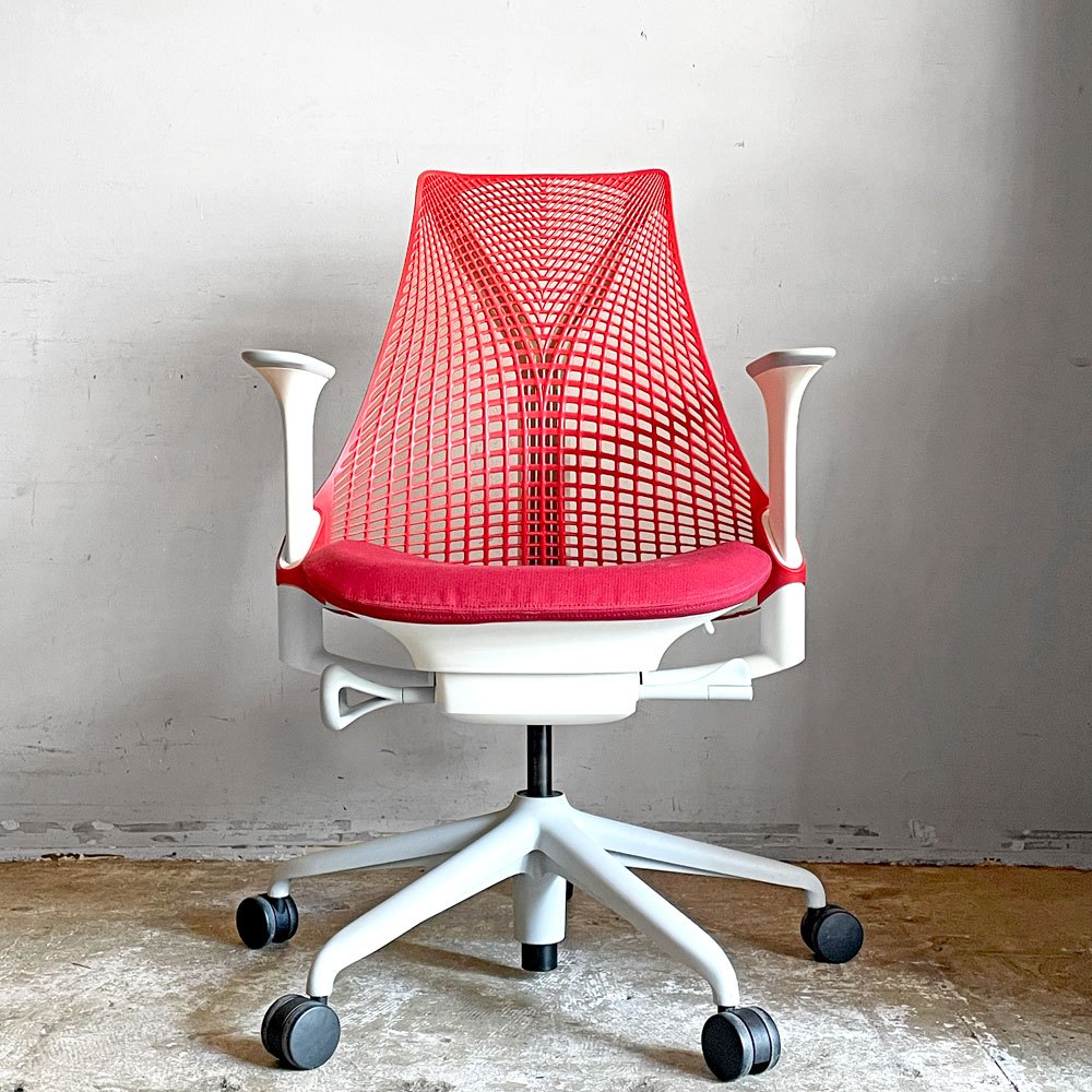 ハーマンミラー Herman Miller セイルチェア SAYL CHAIR デスクチェア オフィスチェア 旧モデル イヴ・ベアール ベリー レッド×ホワイト ■