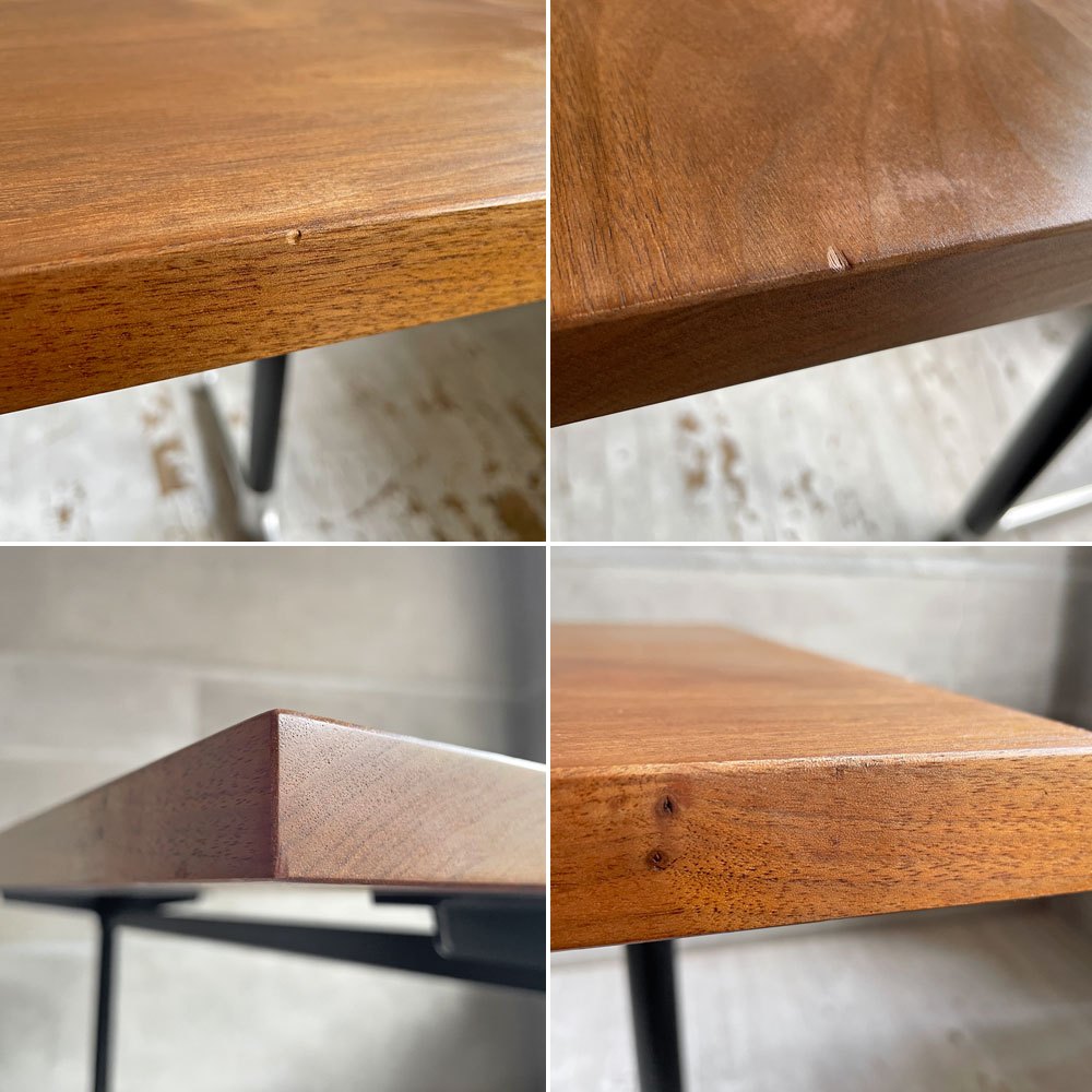 グリニッチ greeniche カフェテーブル Cafe Table ダイニングテーブル W120×D70×H70cm ウォールナット無垢材×スチールレッグ ♪