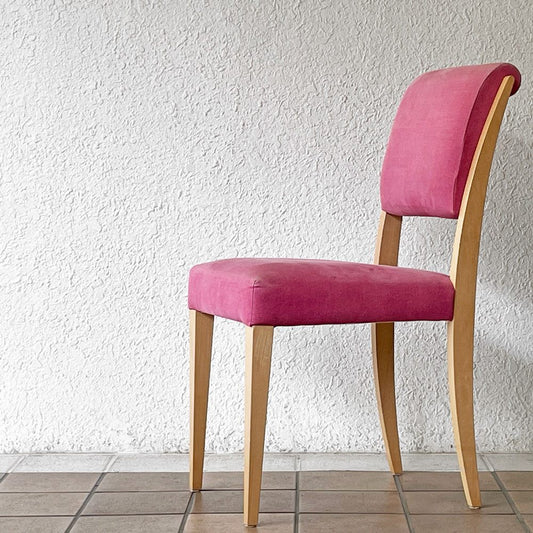 イデー IDEE アラダン チェア ALADIN Chair ダイニングチェア ピンク ファブリック メープル材 植木莞爾 廃番 ◇