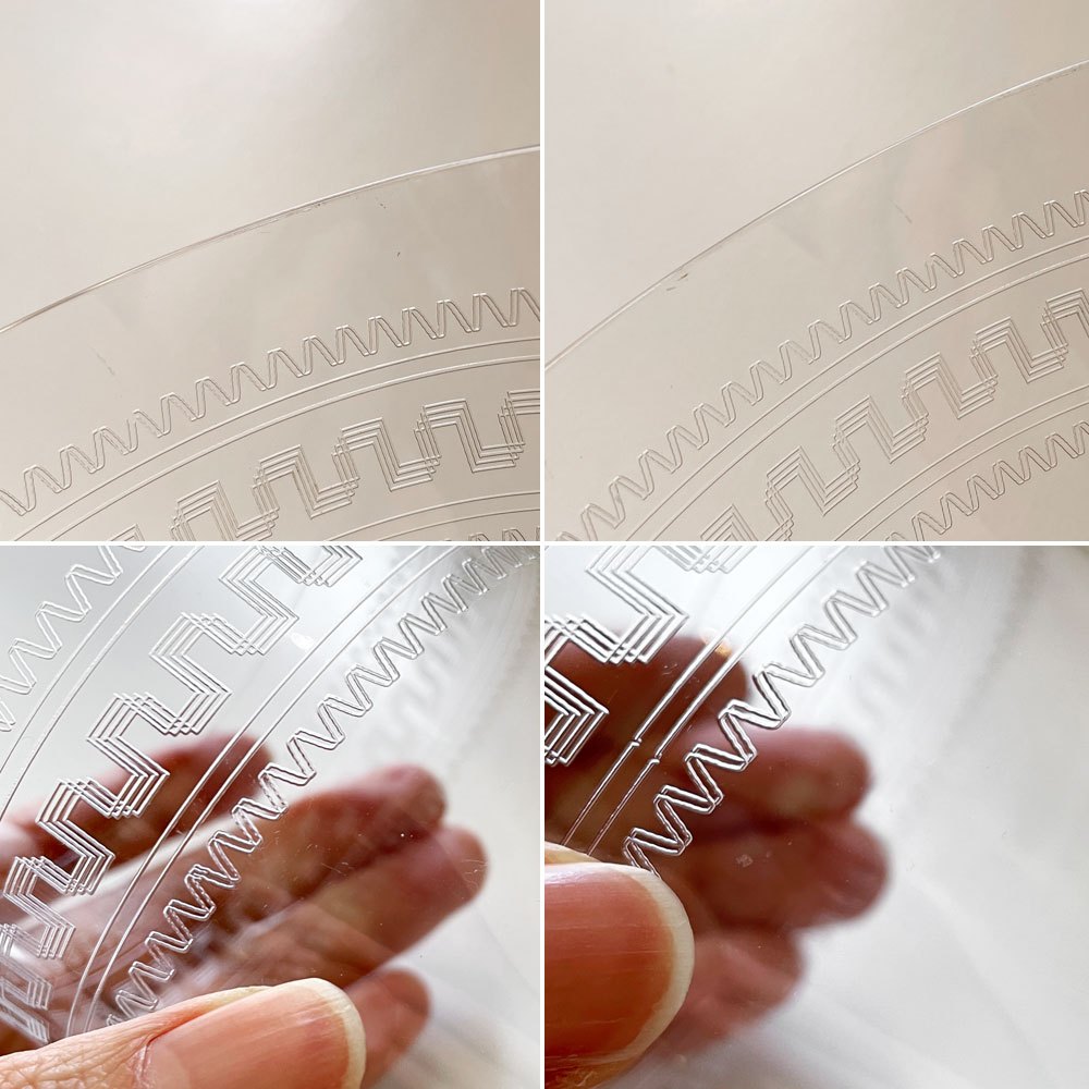 オールドバカラ Baccarat グレック Grecque ゴブレット タンブラーグラス H14cm エッチング ギリシャ模様 クリスタルガラス フランスビンテージ B ◎