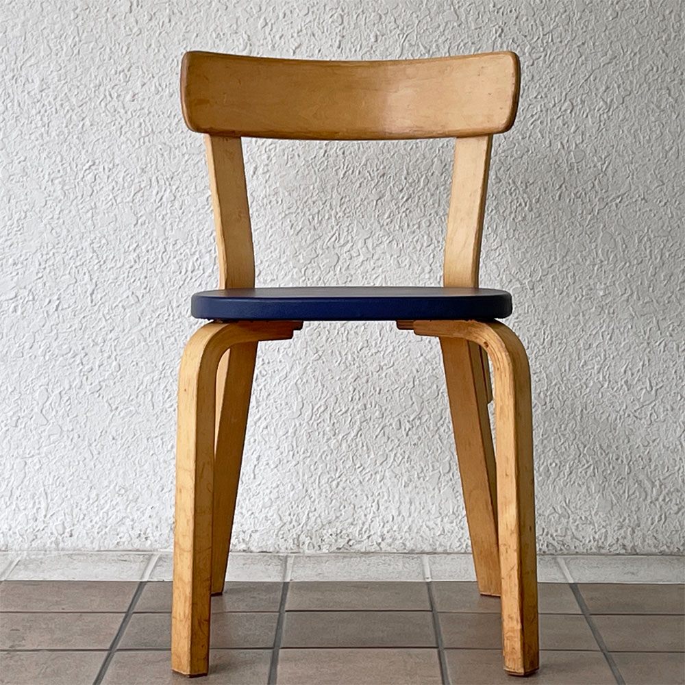 アルテック artek チェア 69 Chair 69 ダイニングチェア バーチ材 ビニールレザー ビンテージ アルヴァ・アアルト フィンランド 北欧家具 B ◇
