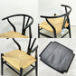 カールハンセン＆サン Carl Hansen & Son CH24 Yチェア ブラックラッカー × ペーパーコード オーク材 レザークッション付属 座面高43cm ハンス・J・ウェグナー 北欧 デンマーク ●