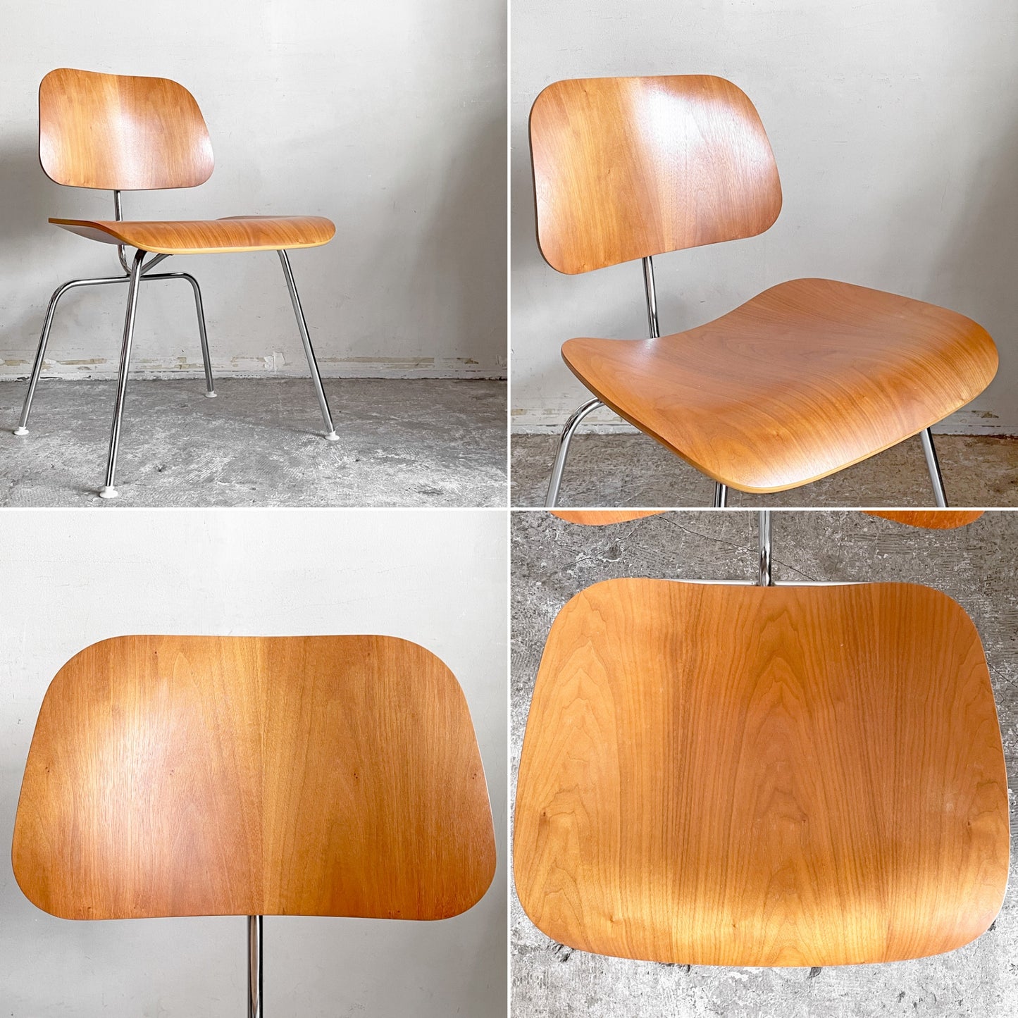 ハーマンミラー Herman Miller プライウッドダイニングチェア DCM メタルレッグ アッシュ材 C&R イームズ ミッドセンチュリー ■