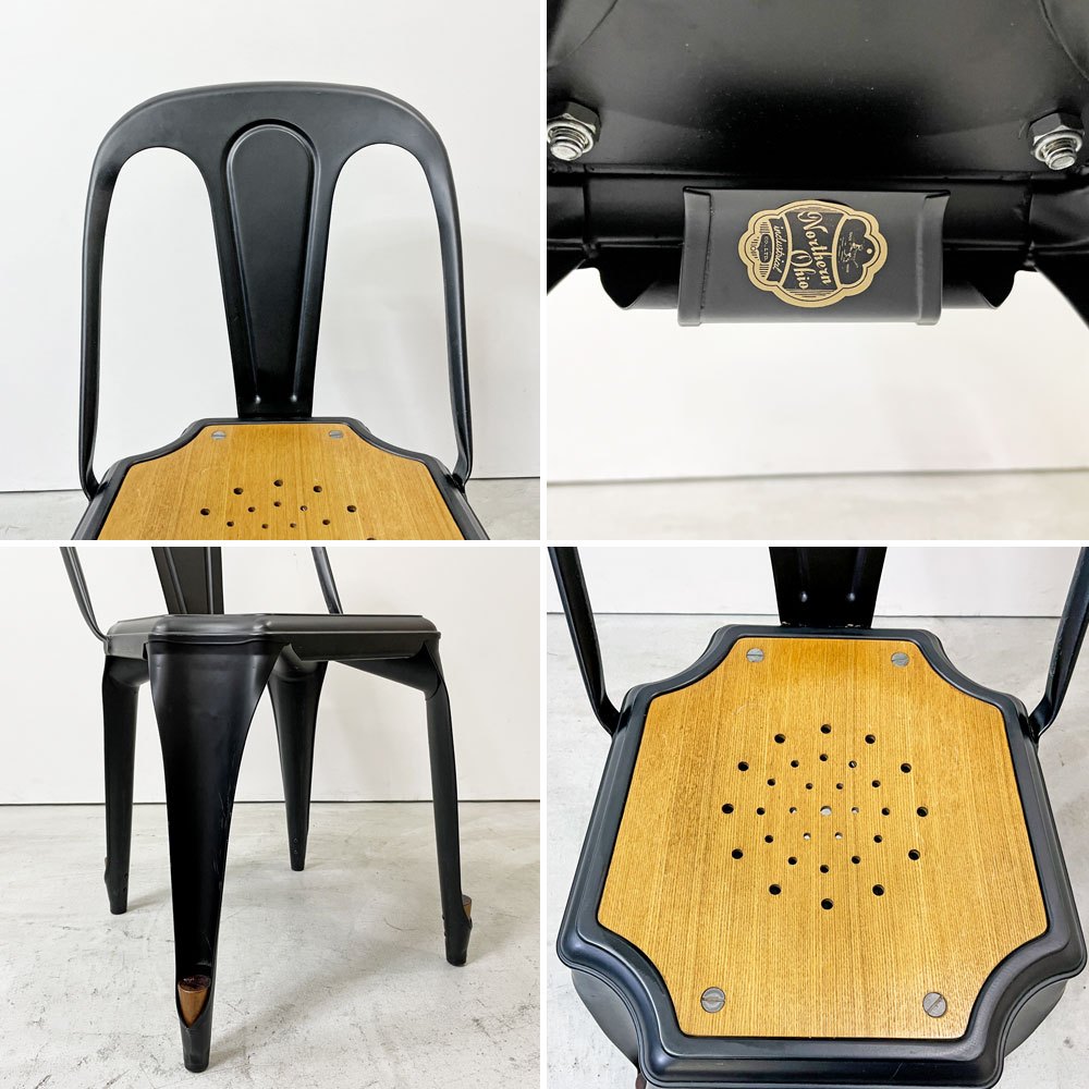 ノーザンオハイオインダストリアル Northern Ohio Industrial マルチプルズチェア Multipls Chair ダイニングチェア スタッキング ブラックスチール インダストリアルデザイン B ●