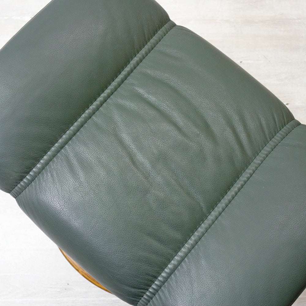 エコーネス EKORNES ストレスレスチェア stressless  オットマン グリーン系 角度調節可能 ●