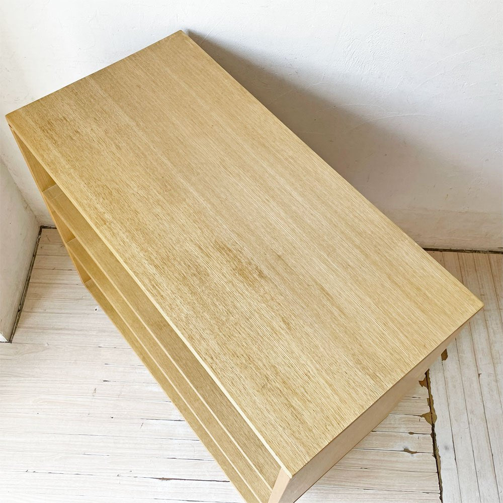 無印良品 MUJI キャビネット シェルフ タモ材 丸脚 廃番 ナチュラル シンプルモダン ★