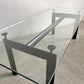 カッシーナ Cassina ターブル・テューブ・ダヴィオン 6 TABLE TUBE D’AVION LC6 ダイニングテーブル クリアガラス天板 ブラック脚 W225×D85cm ル・コルビジェ 定価￥1,111,000- 〓