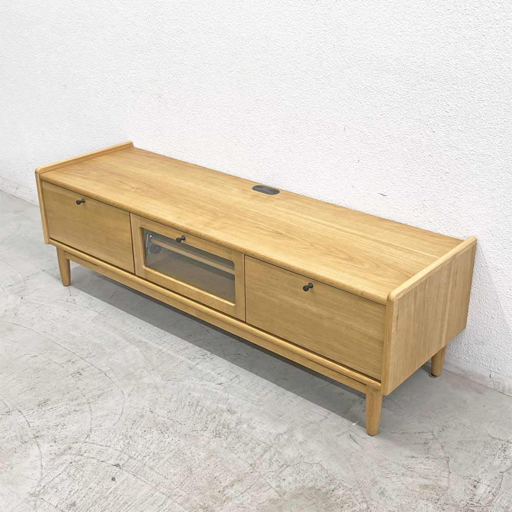 MUKU工房 オリジナル ジャム JAM テレビ台 ロー TVボード ナラ材 W150cm ナチュラルカラー シンプルデザイン 〓