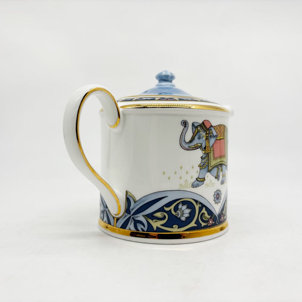 ウェッジウッド WEDGWOOD ブルーエレファント BLUE ELEPHANT ジャパニーズティーポット 英国食器 廃番 ●
