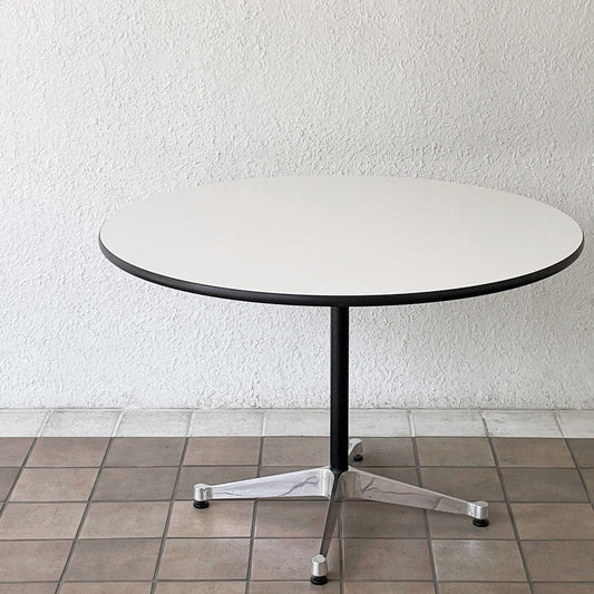 ハーマンミラー Herman Miller コントラクトテーブル ラウンドテーブル W106.5×H70cm ダイニングテーブル イームズ ミッドセンチュリーデザイン ◇