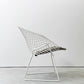 ノル Knoll ダイヤモンドチェア Diamond Chair ラウンジチェア ビンテージ ハリー・ベルトイア Harry Bertoia ホワイトフレーム シートパッド付 ミッドセンチュリー ●