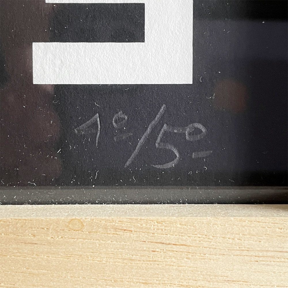 タトラス TATRAS × アンドレ・サライヴァ Andre Saraiva トーキョーラブ Tokyo Love ポスター 33×48cm 木製フレーム付 40/50 サイン入り 〓