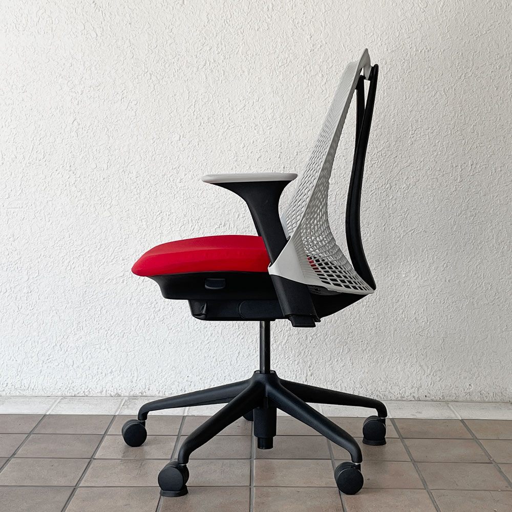 ハーマンミラー Herman Miller セイルチェア SAYL Chair デスクチェア 旧モデル イヴ・ベアール ブラック レッド グレー 2014年製 モダンデザイン ◇