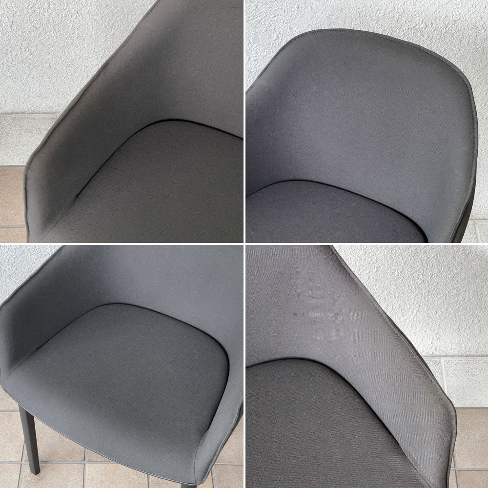 ヴィトラ Vitra ソフトシェル SOFTSHELL アームチェア 4レッグベース ロナン＆エルワン・ブルレック ダークグレー 定価111,100円 ◇