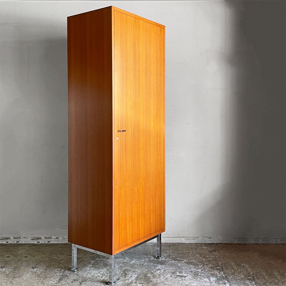 天童木工 TENDO ビンテージ ワードローブ キャビネット チーク材 鍵付き H180cm 北欧スタイル ミッドセンチュリーモダン ジャパンビンテージ ■