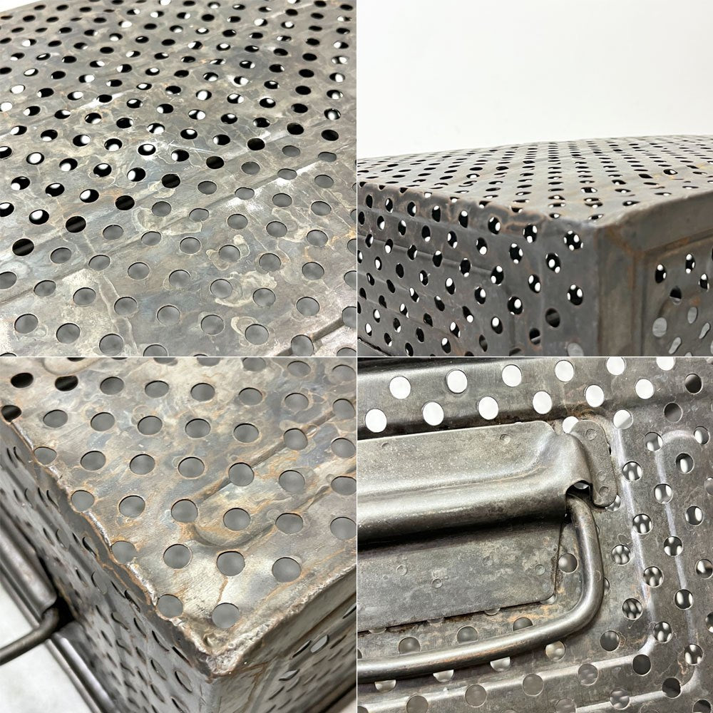 SCHAFER スタッキング ストレージボックス パンチングメタル インダストリアル ドイツビンテージ D ●