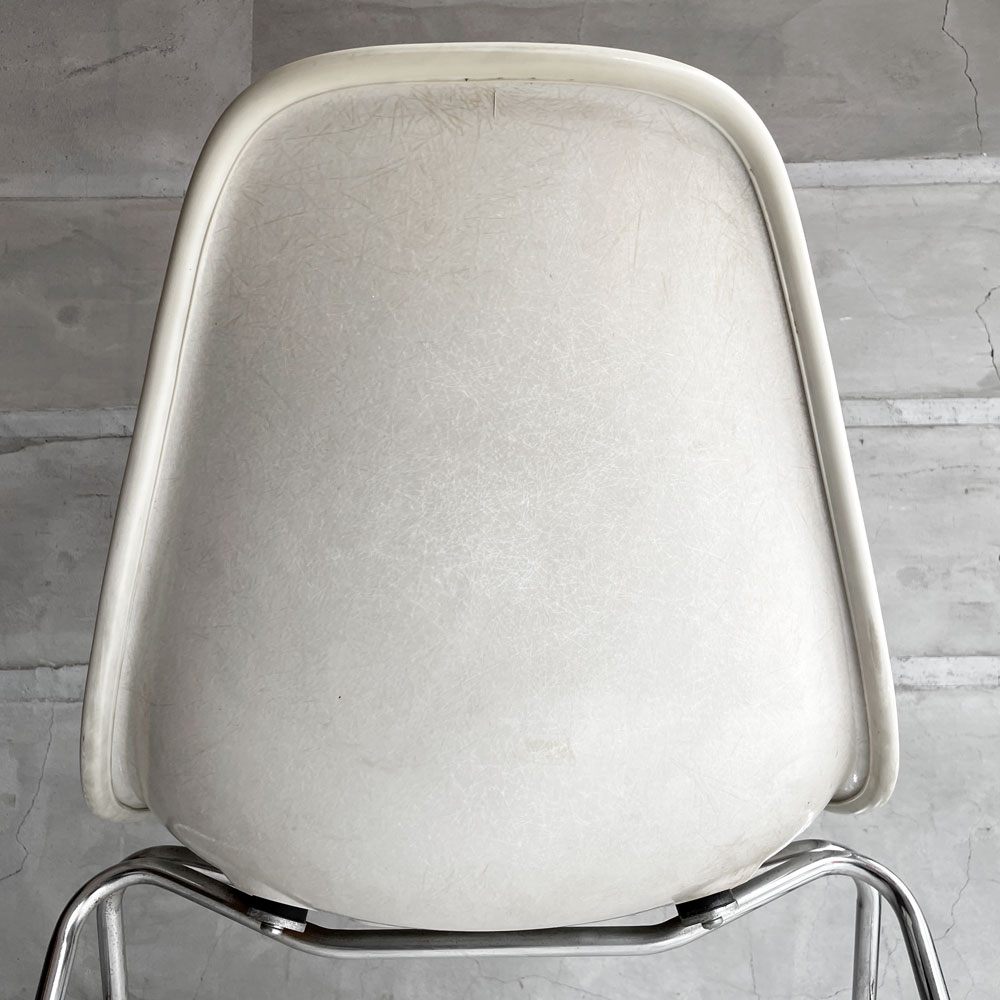 ハーマンミラー Herman Miller サイドシェルチェア サード 3rd ビンテージ PVCレザー FRP製 スタッキングベース イームズ A ♪