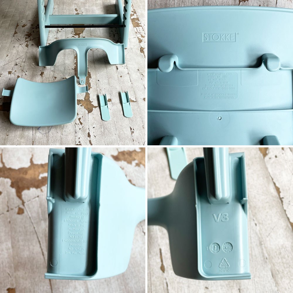 ストッケ STOKKE トリップトラップ TRIPP TRAPP ベビーチェア キッズチェア S/N4～ ガード・グライダー付き ノルウェー 北欧家具 ♪