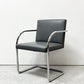 ノル ノール Knoll ブルーノ brno アームチェア チューブラー 合皮レザー グレー系カラー ミースファンデルローエ カンチレバー ●
