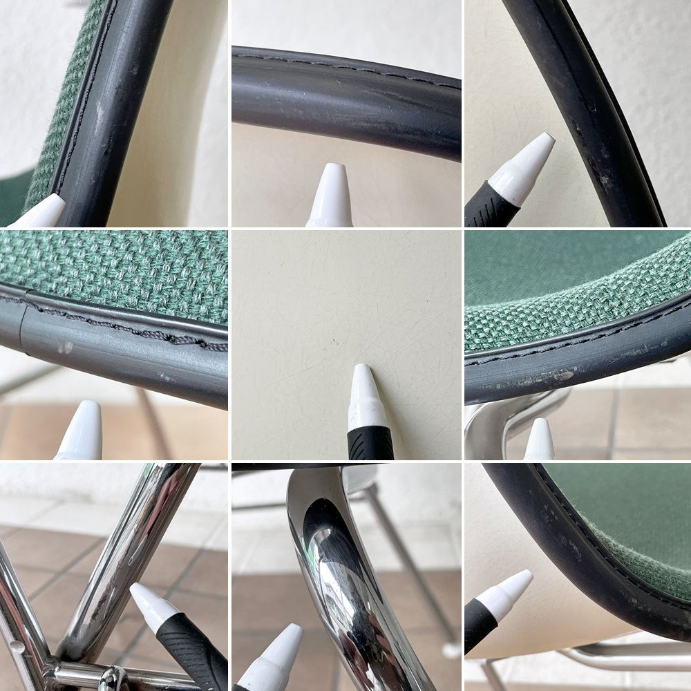 ハーマンミラー Herman Miller サイドシェルチェア セカンド 2nd ビンテージ アプホルスター スクールベース 肘掛けテーブル付 イームズ ミッドセンチュリー C ◇