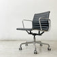 ハーマンミラー Herman Miller アルミナムグループ マネジメントチェア 本革 ブラック 5本脚 キャスター付 C&R イームズ ●