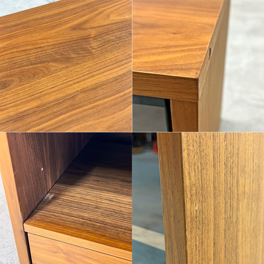 無印良品 MUJI ウォールナット材 スタッキングキャビネット AVボード w162cm ナチュラル 北欧スタイル 〓