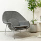 ノル ノール Knoll サーリネンコレクション ウームチェア Womb chair ラウンジチェア 1pソファ クロムベース グレー系 ファブリック エーロ・サーリネン ミッドセンチュリー ●