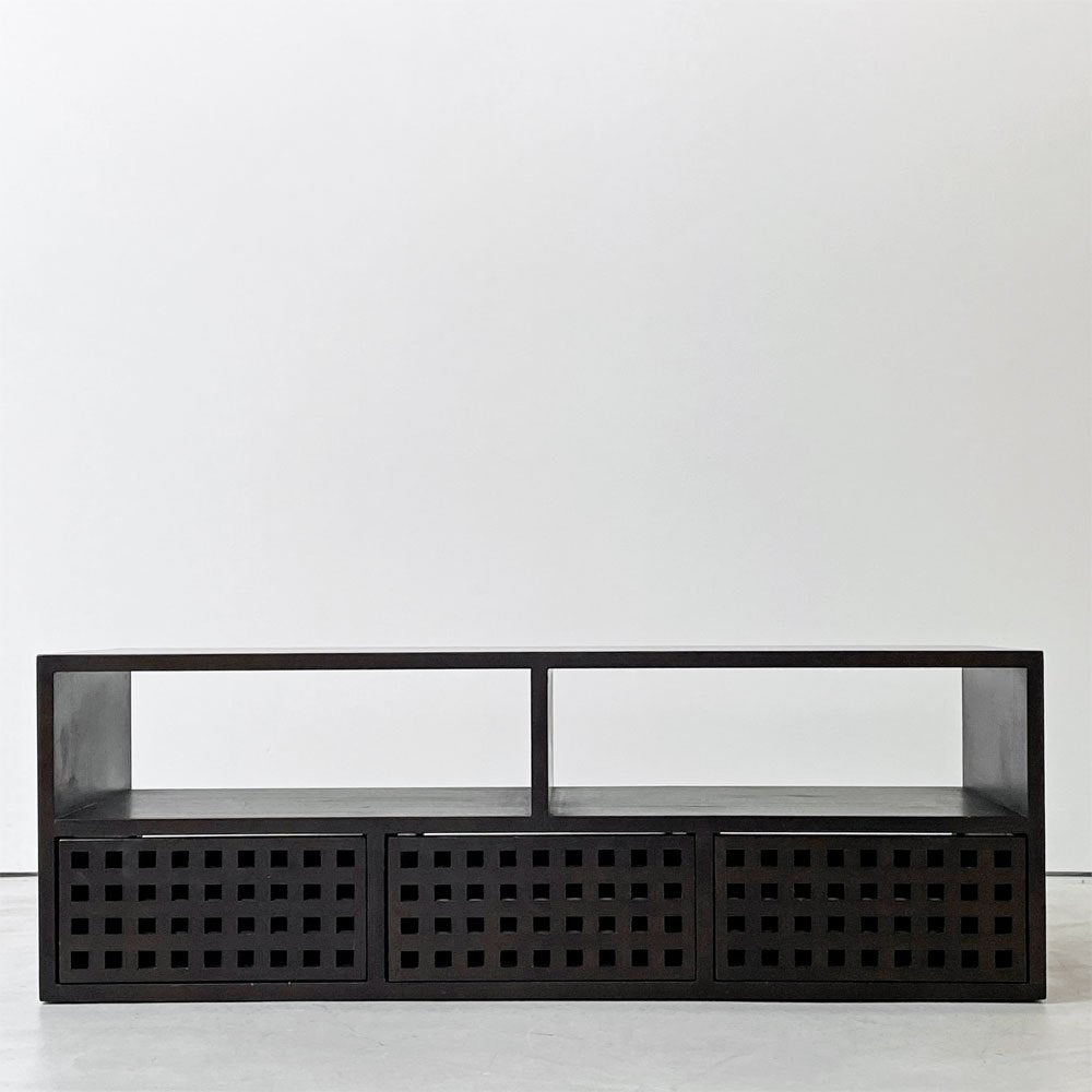 エーフラット a.flat キューブ Cube テレビボード AVボード アッシュ無垢材 引き出し3杯 W116cm アジアンモダンデザイン ●
