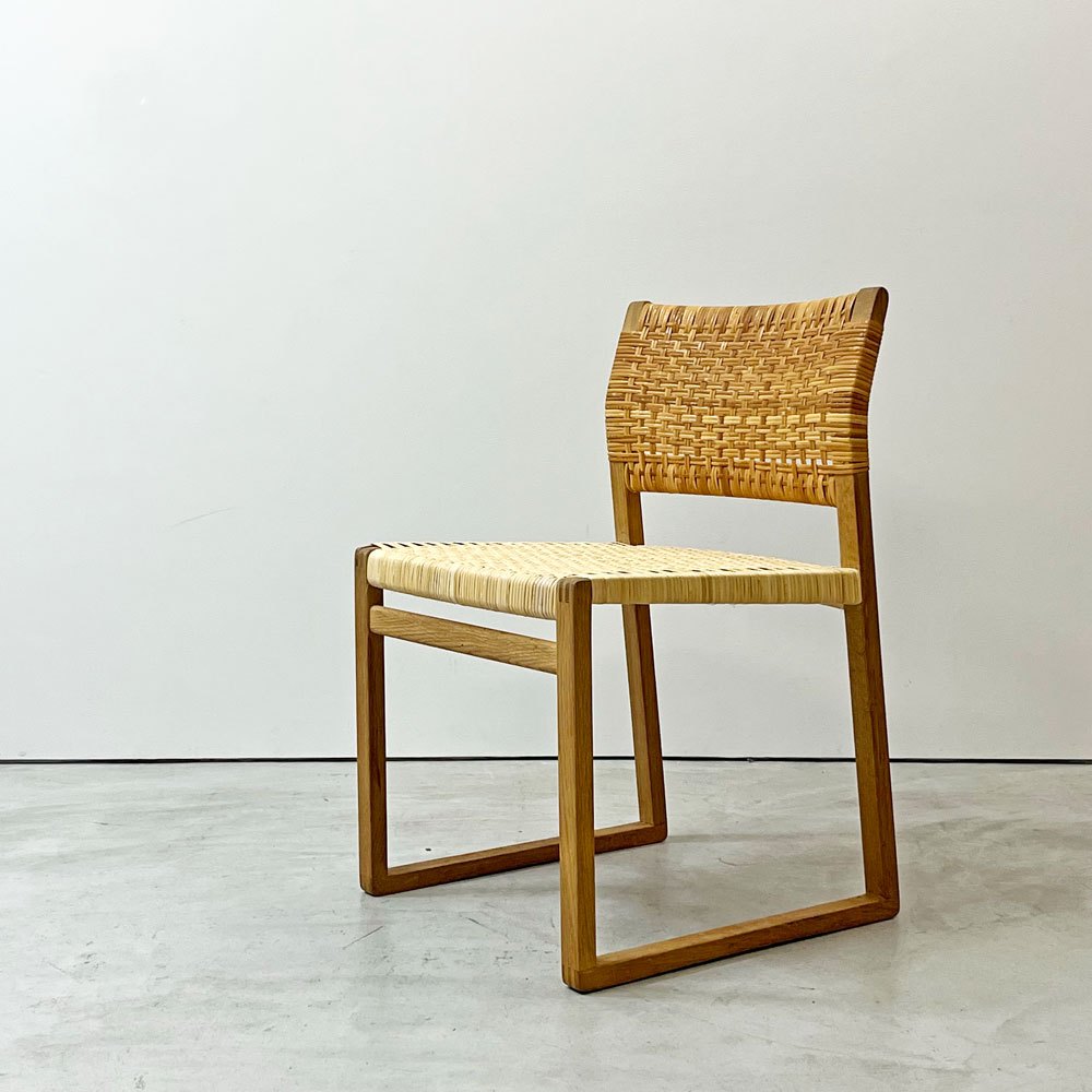 フレデリシア FREDERICIA BM61 ダイニングチェア オーク材 ラタン張り ボーエ・モーエンセン デンマーク 北欧家具 定価 ￥627,000- 現状品 ●