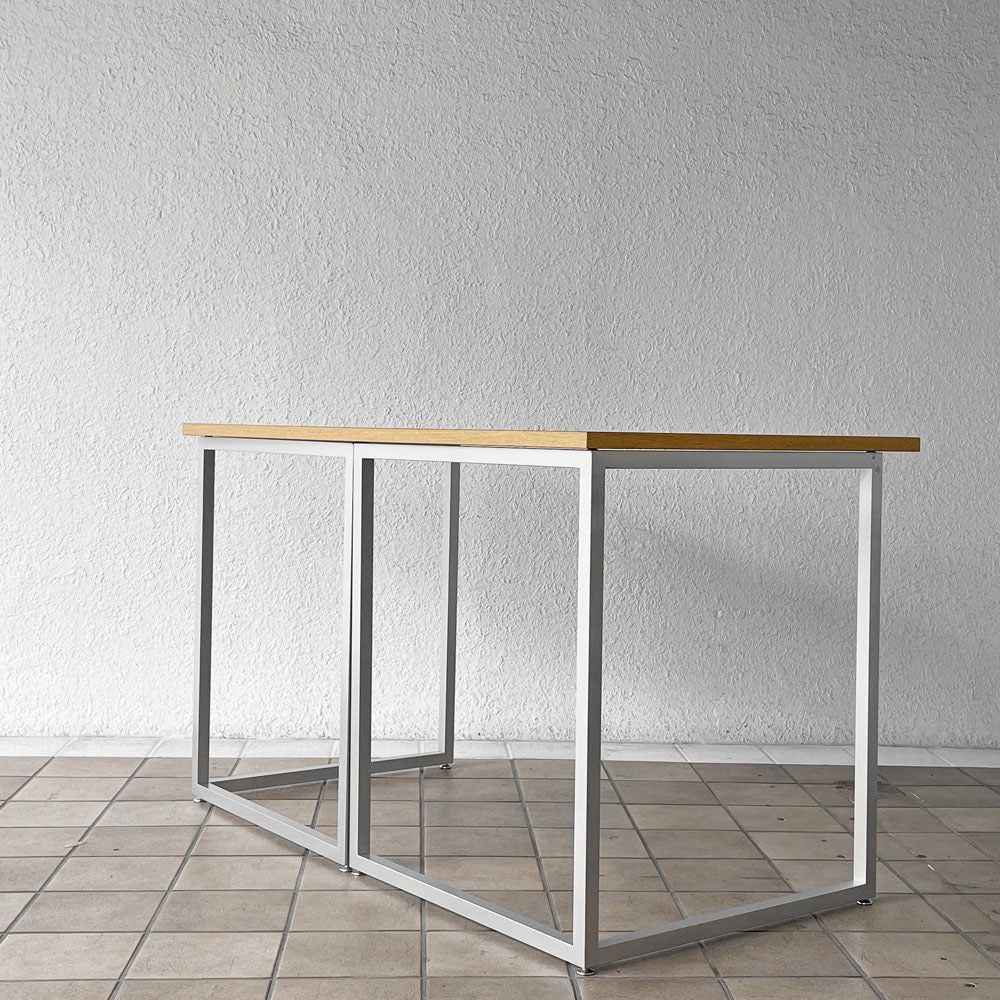 ビスレー BISLEY デスクプラン DESK PLAN Lフット ワーキングテーブル デスク オーク メラミン天板 スチール脚 W120cm イギリス ◇
